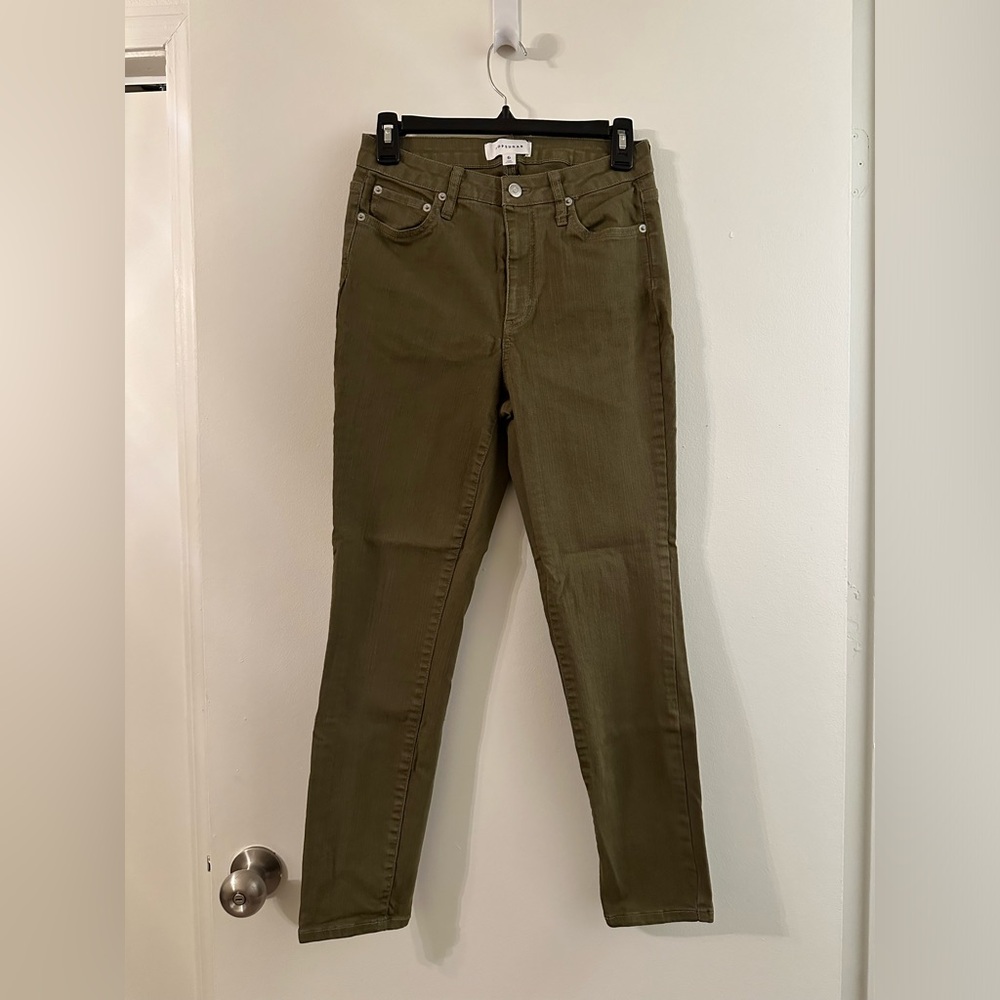 POPSUGAR Khaki Olive Skinny Jeans